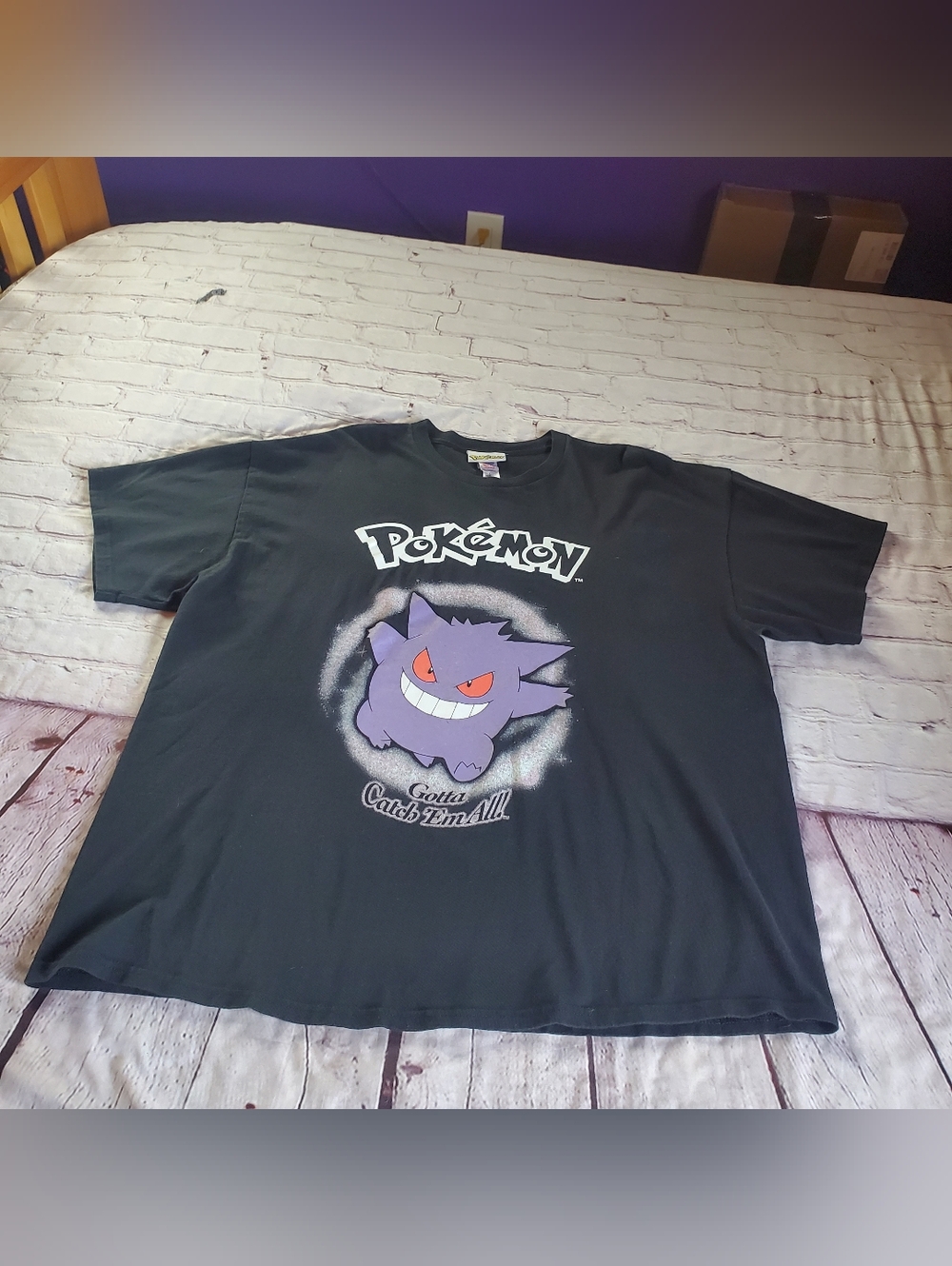 Pokemon Gengar Graphic T-shirt Big Logo Vintage Y2K Street Wear Large 2023